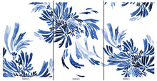 Charger l&#39;image dans la galerie, Oulala est un panoramique aquarellé tourbillonnant inspiré par le souffle des côtes normandes.  Aquarelle réalisée à la main par Mayeul Gauvin.
