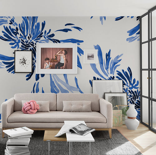 Oulala est un panoramique aquarellé tourbillonnant inspiré par le souffle des côtes normandes.  Aquarelle réalisée à la main par Mayeul Gauvin. Credit Photo Design House Stockholm