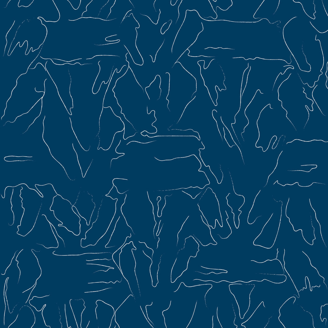 La poésie de la laine se tricote maille après maille dans ce dessin au trait grossi à l'excès. Le motif presque abstrait de Sonia, fait d'entrelacs, se dévoilera à qui sait le regarder et habillera l'espace de son délicat cocon.