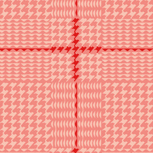 Un grand quadrillé aux vigoureux croisements de petits monts et d’empreintes palmées, Twist revisite les légendaires Prince de Galles et pied-de-poule avec de belles couleurs contrastées.